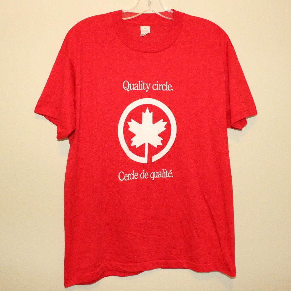 3/$28❤️vintage 80s Air Canada big logo Canadian airline t-shirt Screen Stars